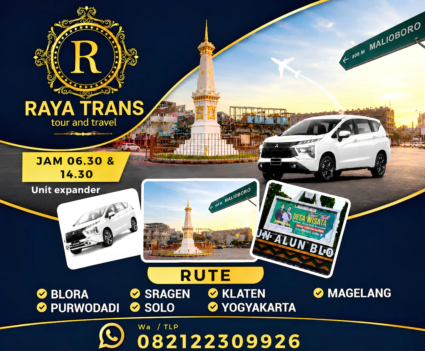 Raya Trans melayani rute Blora, Purwodadi, Sragen, Solo, Klaten, Yogyakarta, dan Magelang